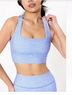 Buffbunny SET Leggings Bra Shorts Azul Bossy Print Small Medium